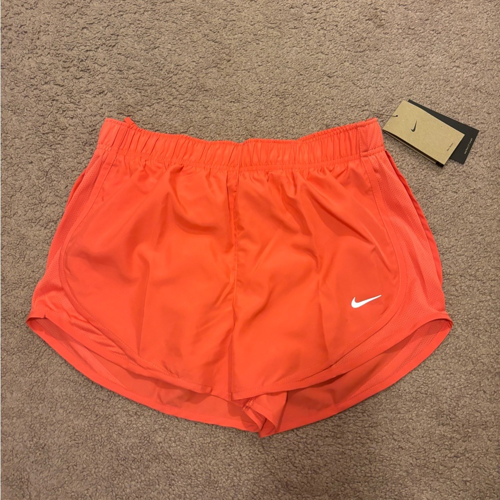 Nike Women's Vibrant Orange Athletic Shorts - Picture 2 of 5